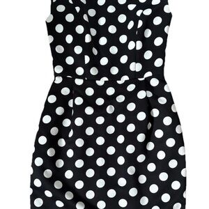 Helene Berman Black and White Polka Dot Mini Dress​